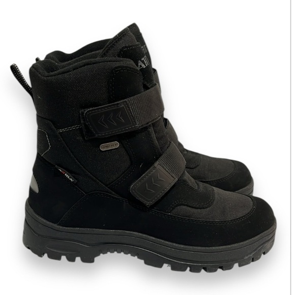 Attiba Black Tall Snow Boots Velcro Men’s 8 or Women’s 10 EU Size 43 Above Ankle - Picture 1 of 15
